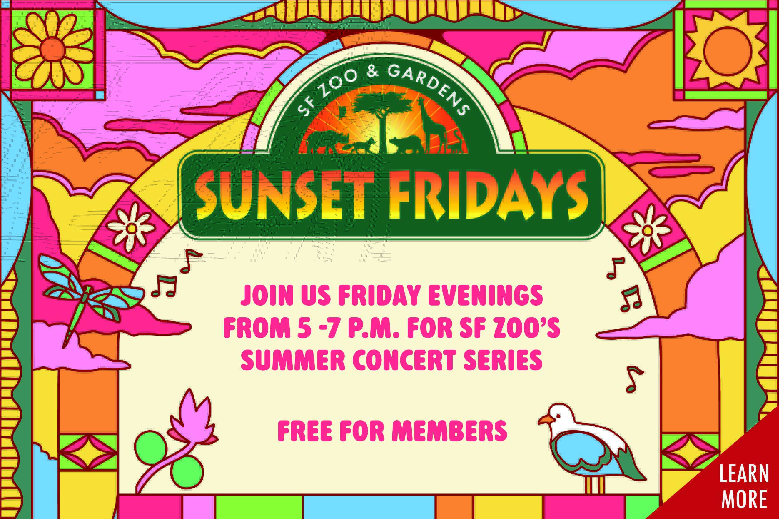 Sunset Fridays_2026_Flyer Illustration Newest VR experience, Dinosaur Evolution. Has a buy one get one special.